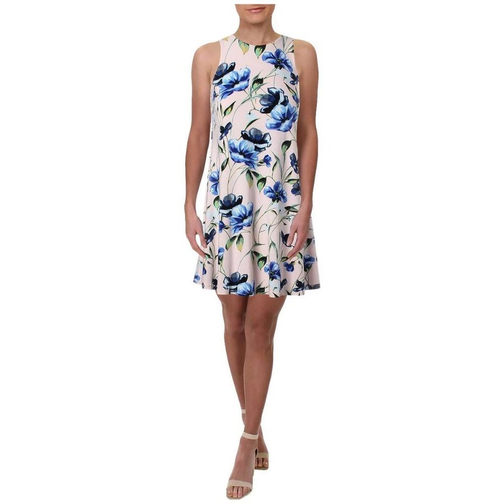 Lauren by Ralph Lauren Floral Sleeveless Trapeze Dress